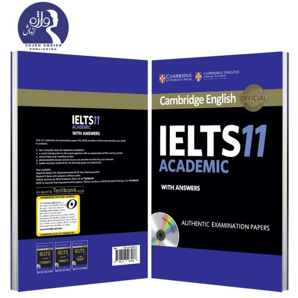 پشت و روی جلد پشت جلد کتاب زبان Cambridge English IELTS 11 Academic